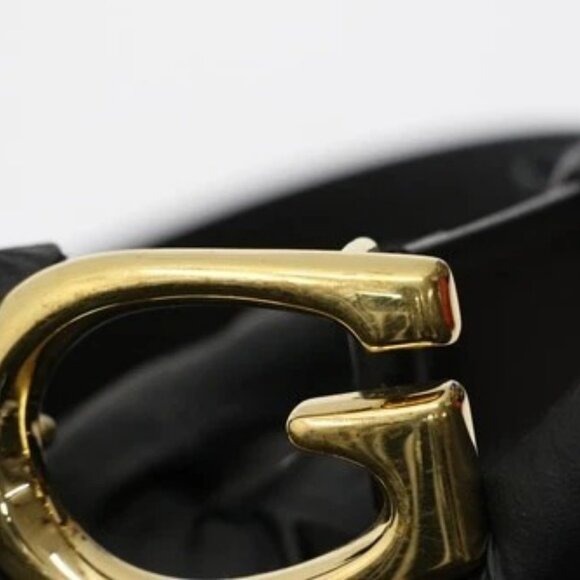 Gucci Selleria G-Buckle Women's Leather Belt Size 100/40 655566 - Black/Gold - Picture 5 of 13